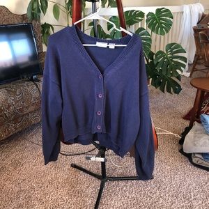 Cropped Knit Cardigan